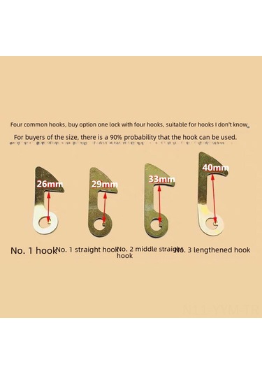 Geeksen Elektrikli Araç, Motosiklet Ve Skuter İçin Çinko Metal Bagaj Kilit - 4 Kanca İle Güvenli Depolama - 115 Gr Ağırlık