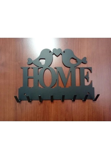 Lazer Anahtar Askısı Home Mat Siyah Mat Siyah