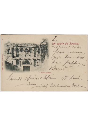 İtalya-avusturya Postadan Geçmiş Kartpostal 1900 Veya 1910.