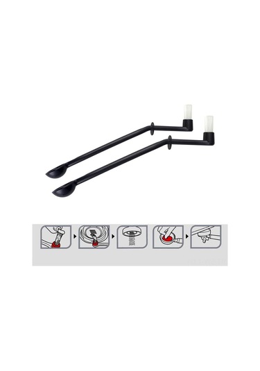 Wezone Espresso Makinesi Temizleme Fırçası 2 Adet Siyah , Nylon Uçlu Grup Başkanı Ve Değirmen Temizleyici Aracı Diğer