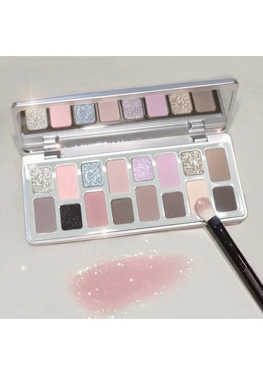 16 Renkli Glitter Pembe Göz Farı Dumanlı Pırıltılı Mavi Yeşil Sedefli Elmas 07 01