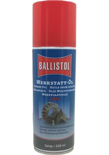 Ballistol Usta Sprey Yağ 200ml Silah Kapı Kilit Zincir Herşeyiçin Şeffaf