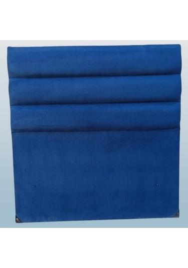 Dk 120'lık Tay Tüyü Mavi Kumaş Yatay Dilimli Model El Yapımı Çift Kişilik Başlık