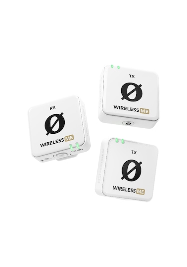 Wireless Me Dual: Beyaz İki Vericili Kompakt Telsiz Mikrofon Sistemi