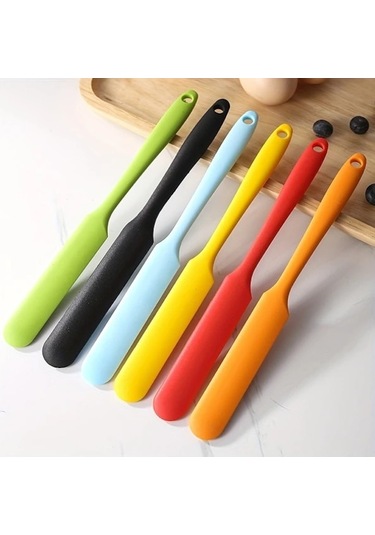 Trendooze Gaojunshop01 Mavi 1 Adet Silikon Kavanoz İçin Yapışmaz Spatula Isıya Dayanıklı Gıda Uyumlu Mavi Mavi