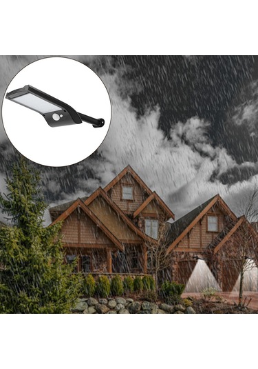 Vkemall 36 Led Güneş Enerjili Duvar Lambası, Otomatik Algılayıcı, Bahçe/çadır Işığı, Ip65 Su Geçirmez, 280lm Parlaklık, Kolay Kurulum