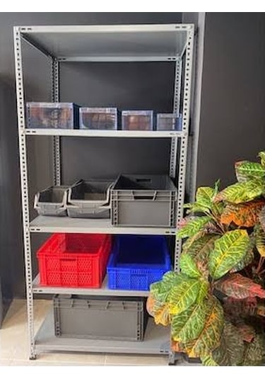43x93 5 Katlı Çelik Raf & Depo Rafı & Ardiye Rafı & İstif Rafı