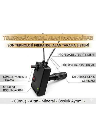 Frekanslı Alan Tarama Cihazı Son Teknoloji Siyah