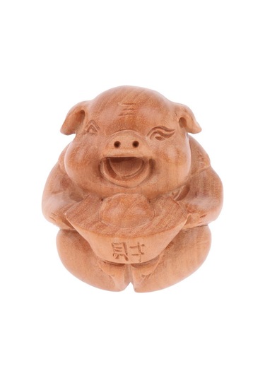 Suntek 1 Pair Çin Ahşap Akupunktur Tetik Noktası Masaj Topu El Kahverengi