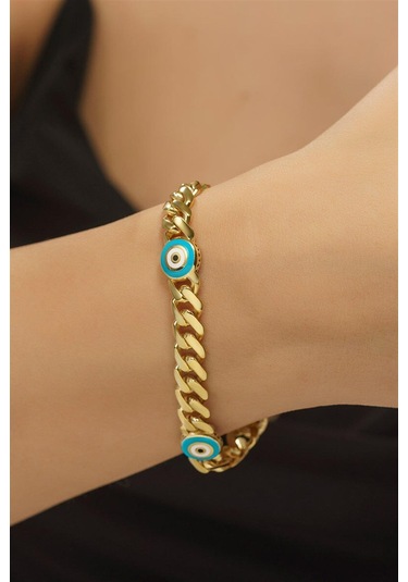 Turkuaz Mineli Gurmet 925 Ayar Gümüş Bileklik-1167