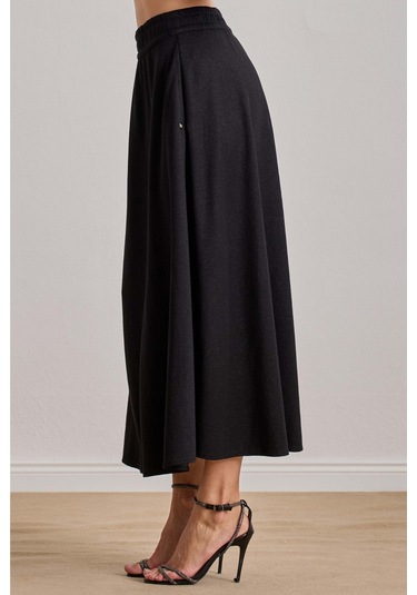 Maxi Siyah Simli Etek Siyah