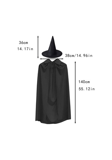 Suntek 2 Parça Sivri Büyücü Şapkası Fantezi Elbise Parti