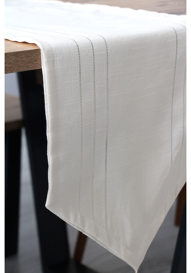 Colber Düz Keten Tek Runner 35 X 140