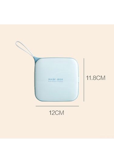 Folinda 5'li Pp Plastik Maske Saklama Kutusu - Taşınabilir, Hafif Ve İnce Tasarım, Farklı Renkler, Tüm Tip Maske Uyumlu Gök Mavisi