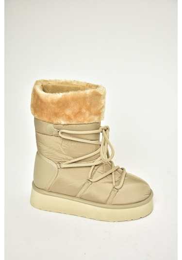Fox Shoes T476383004 Bej Kumaş Kar Botu Bej-kumaş Bej