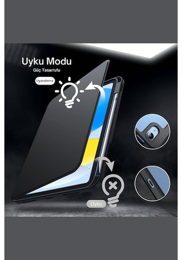 İpad 11. Nesil A16 2025 Uyumlu 360 Dönebilen Yatay Dikey Standlı Fuchsia Pino Tablet Kılıfı Kılıf