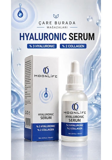Moonlife - Hyaluronic Serum 30 Ml %3 Hyaluronic Acid & %2 Kolajen
