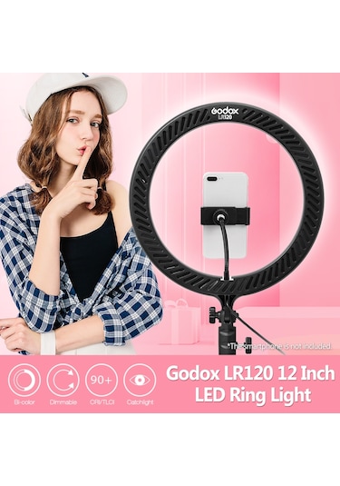Hallow Godox LR120 12" Led Halka Işık Siyah