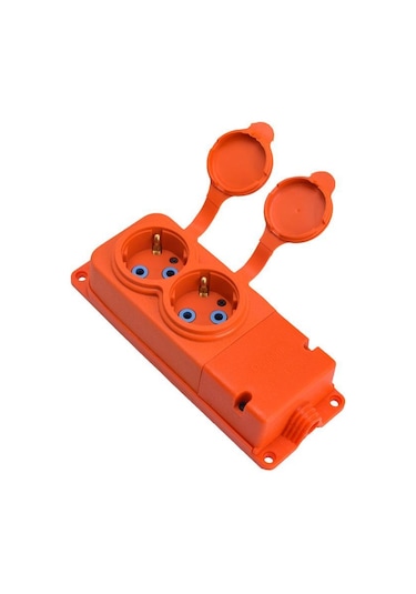 Bylion Monofaze Kauçuk İkili Grup Priz Turuncu - 2KMP-O