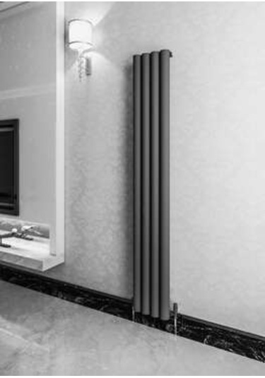 Warma Ula Dikey Alüminyum Radyatör 275x1800 Pütürlü Beyaz Ral 9016