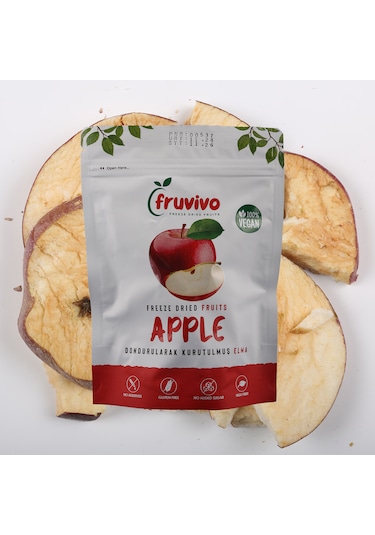 Dondurularak Kurutulmuş Elma 20 Gr, %100 Vegan, Glutensiz