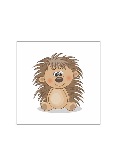 Sevimli Kirpi Sticker Duvar Sticker Renkli