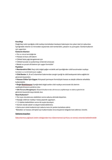 Mistikhane Keçi Sütlü Sabun 100 G