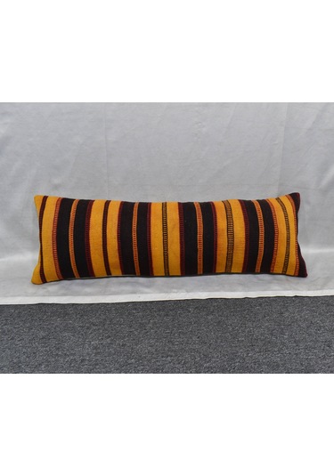 Zehra Abla Halı Yeni El Dokuma Dekoratif Lumbar Kilim Kırlent Yastık Kılıfı 6220