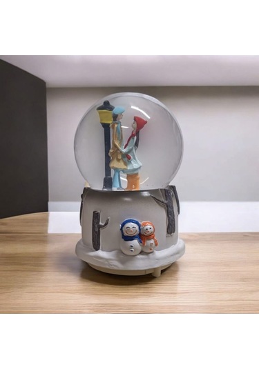 Renk Değiştiren Romantik Sevgili Kar Küresi