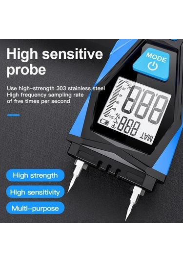 Motion003 Wm700 Ahşap Beton Nem Ölçer Otomatik Kalibrasyon Çift Pinli Higrometre Lcd Ekran