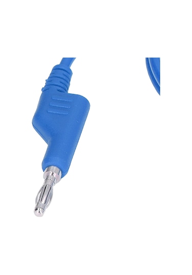 Gajeena J.70035-1 Mavi 4mm Silikon Kapaklı Bakır Krokodil Klips Test Kablosu - Elektrik Projeleri, Akü Testi İçin Esnek Ve Dayanıklı