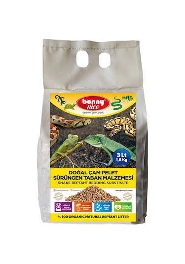 Bonny Nice Doğal Çam Pellet Sürüngen Taban Malzemesi 3 l x 10 Pk