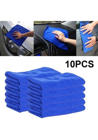 10 Adet Mikrofiber Araba Temizlik Havlusu Otomobil Motosiklet Yıkama Cam Ev Temizlik Küçük Havlu