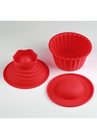 3 Adet/takım Kek Kalıpları Yapışmaz Kolay Kalıptan Çıkarma Yumuşak Doku Yırtılmaya Dayanıklı Pişirme Silikon Büyük Üst Dev