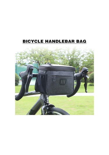 Padalink Bisiklet El Çantası - Gece Sürüşü İçin Yansıtıcı Şeritli, Geniş Kapasiteli, Dokunmatik Ekranlı, Çift Fermuarlı Gri Zz03 Gri