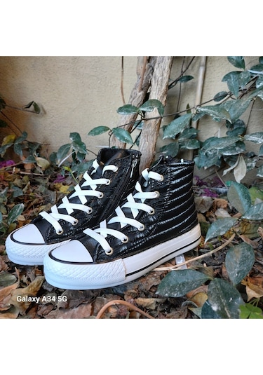 Scarpe Magiche Elyaflı Paraşüt Model Kız Çocuk Ayakkabısı 31-35 Numara Arası Işıksızdır Siyah