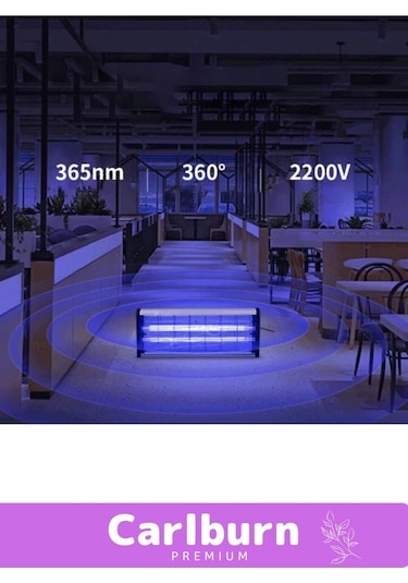 Premium Yükseltmiş Güç Çift Florasan Elektrikli Uv Zincirli Askılı Sinek Sivrisinek Öldürücü 2200v