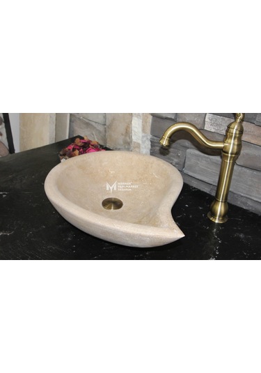 Noche Traverten Damla Model Lavabo