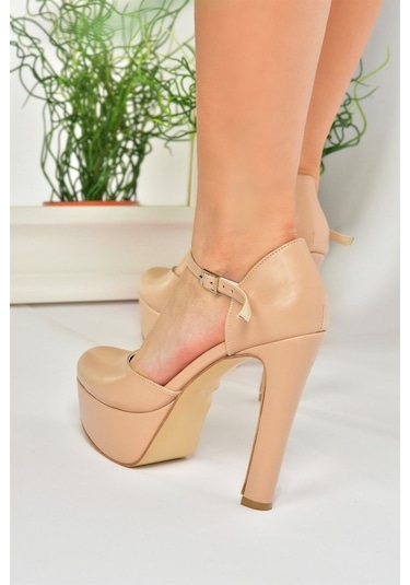 Fox Shoes Ten Platform Kalın Yüksek Topuklu Kadın Ayakkabı M24600
