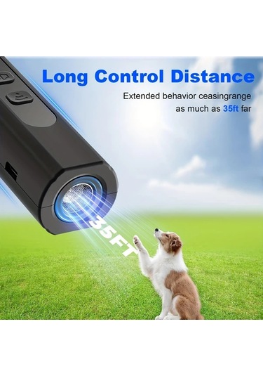 Willowhaven Ses Dalgası Teknolojili 3 Seviyeli Köpek Kovucu Led Fenerli Siyah