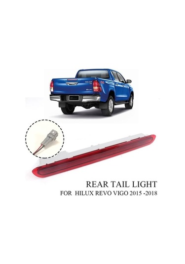 Ebitda Araba Farları Toyota Hilux Revo 2015-2017 İçin Yüksek Fren Lambası Küçük Boyutlu Kırmızı Gri