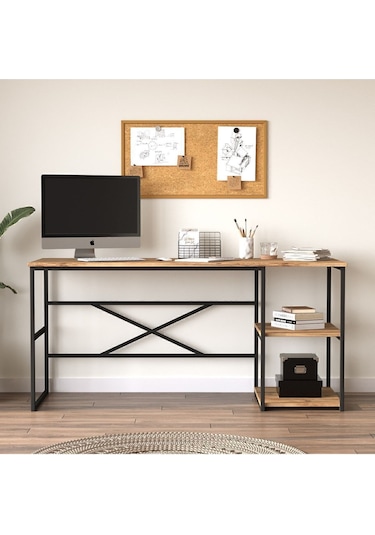 Atlantis 120cm Metal Çalışma Masası Atl28-a Çam Çam