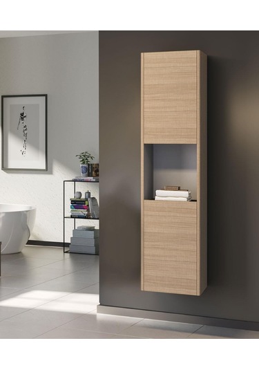 Orka Düden 40 Cm Mdf Meşe Banyo Boy Dolabı Meşe