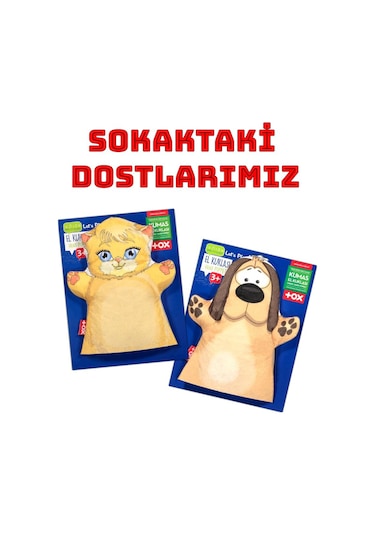 2 Parça Tox Sokaktaki Dostlarımız Keçe El Kukla Set . Eğitici Oyu