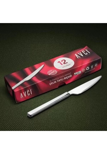 Avcı 917 Klas Tatlı Bıçak 12 Li Gri