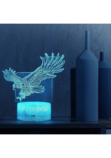 Opulentliving Çocuklar İçin Beyzbol 3d Gece Lambası, Uzaktan Kumandalı, Çok Renkli Çok Renkli