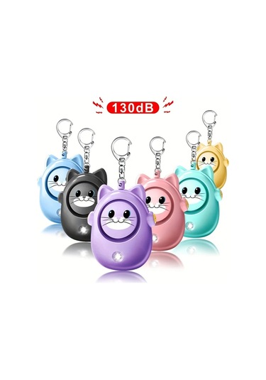 Xuweiwei Siyah 130db Led Yumuşak Anahtarlık Kişisel Güvenlik Alarmı Kadın Erkek Yaşlılar İçin