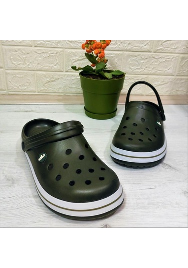 Akınalbella 195 Haki Hastane Aşçı Hafif Rahat Sabo Terlik 001