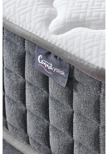 Menekşe Tek Kişilik Sandıklı Baza Antibakteriyel Ortopedik Paket Yaylı Yatak 3 Lü Set 90 x 190