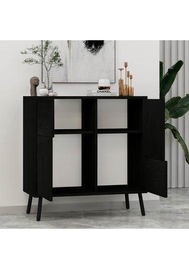 Darien Ç001 Çok Amaçlı Dolap Ahşap Siyah